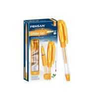 Pensan Altın Sarısı Simli Jel Tükenmez Kalem Jel Simli 1.0 MM Altın (12 Li Paket)