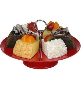 Gastronomi Teşhir Tepsisi Ayaklı Yuvarlak 30 Cm PC