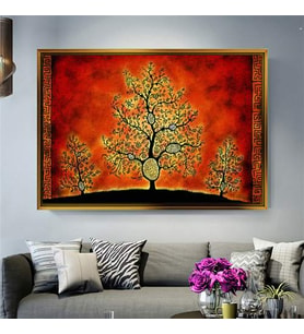 Altın Çerçeveli dekoratif tablo a839 (Gold)