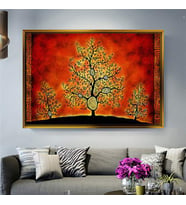 Altın Çerçeveli dekoratif tablo a839 (Gold)