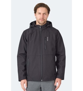Slazenger Harmonic Erkek Siyah Softshell Kapüşonlu Fermuarlı Mont  - Siyah