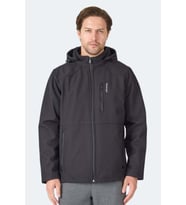 Slazenger Harmonic Erkek Siyah Softshell Kapüşonlu Fermuarlı Mont  - Siyah