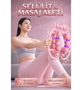 Selülit Masaj Aleti (Pembe Tekerlekli)