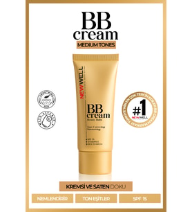 New Well Medium Tones BB Cream Beauty Balm  Nemlendirici ve Ton Eşitleyici 30 ML