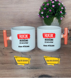  Hukuk Okuduğumu Söylemiş Miydim  Kupa Bardak T Turuncu Kulplu Hukuk Öğrencisine Hediye