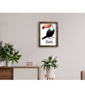 BK Home Doğal Masif Ahşap Çerçeveli Tablo 45x65cm-53