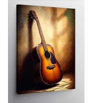 Kanvas Tablo Klasik Akustik Gitar