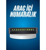 Araç İçi Numaratör Numaralık Oto Cam Kartı Fosforlu Numaratör