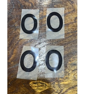 4 ADET ÜTÜ İLE YAPIŞAN O HARFİ TRANSFER BASKI ARMA HARF 4X3 CM