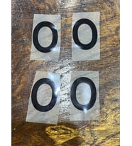 4 ADET ÜTÜ İLE YAPIŞAN O HARFİ TRANSFER BASKI ARMA HARF 4X3 CM
