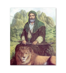 Ahşap Tablo Allahın Aslanı Hz. Ali Ve Zülfikar (25x35 Cm Boyut)