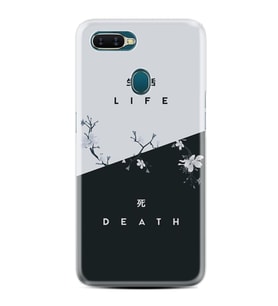 Oppo A5S A15 A16 A54 A55 A73 A74 Kılıf Desemli Silikon Life and Death 1339