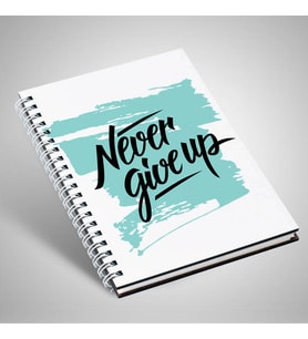 Never Give Up Motto Defter