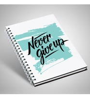 Never Give Up Motto Defter