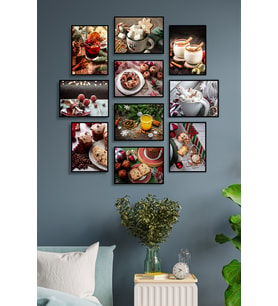 Çerçevesiz Çerçeve Görünümlü Yeni Yıl Pano Sticker XMAS Mdf Tablo Seti  Christmas-ÖZC-MDF10L