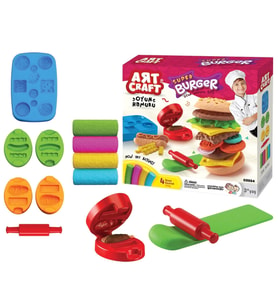 Hamburger Oyun Hamur Seti 200 Gr. - Oyun Hamuru Seti - Hamur Setleri - Hamur Kalıpları