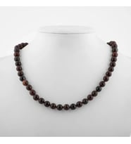 Dragon Jasper 8 mm Düğümlü Doğal Taş Kolye