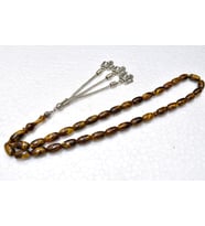 Sıkma Kehribar Tesbih Kapsül Kesim 7*12 mm (khr-11104)