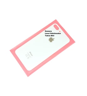iPhone 8 PLUS Arka Pil Batarya Kapağı (CAM) Beyaz