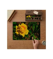 Sarı Gül - Çiçek Tasarımı 240 parça Ahşap Puzzle Ahşap Kutuda MP01455