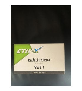 Ethex Kilitli Torba 9 cm x 11 cm 1.000'li Paket