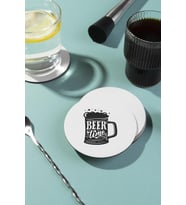 Beer Tasarımlı Ahşap Bardak Altlığı