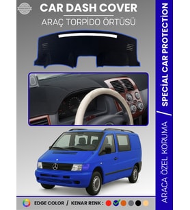 MERCEDES VITO W638 (1996-2003) Torpido Örtüsü Premium Kalite Torpido Koruma Özel Kesim UV Koruma