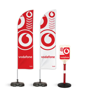 Vodafone Temalı 2 Adet Yelken Bayrak ve 1 Bariyer Duba Takımı  