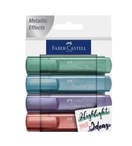 Tekstil Markörü Metalik 4 Renkli Faber Castell Tekstil Marker Metalik Renk 4'lü Keçeli Kalem (Karışık)