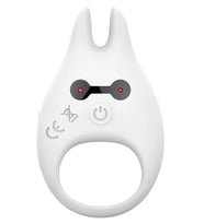 Fastieshop Diablo Şarjlı Titreşimli Led Işıklı Penis Halkası (Beyaz)
