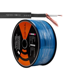 MAGICVOICE MİKROFON KABLOSU MONO 1.KALİTE 100 METRE MAVİ