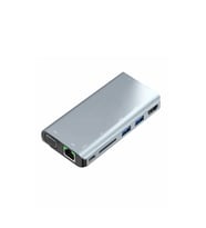 Qpen Hub W28 8 in 1 Usb-C Çok İşlevli Çoklayıcı Bağlantı İstasyonu (Gri)