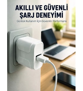 Pratik ve Kompakt Tasarımlı 12W USB Telefon Şarj Adaptörü