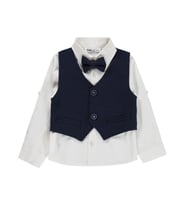 Civil Boys Papyonlu Yelekli 2-5 Yaş Gömlek - Kahve