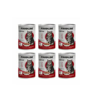 Foodline Biftekli Yetişkin Kedi Konservesi 400 Gr x 6 Adet