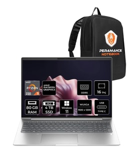 HP Probook 4 G1AH Ryzen 5 220 80GB RAM 4TB SSD 16" FHD+ Win11 Pro CV0E7ATPN440 Notebook + Per4 Çanta