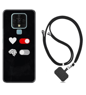 Tecno Camon 16 18P Pova Kılıf Boyun Askılı Silikon Love Brain 1722