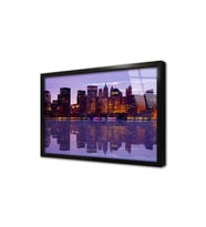 New York Gece Çerçeveli Cam Tablo