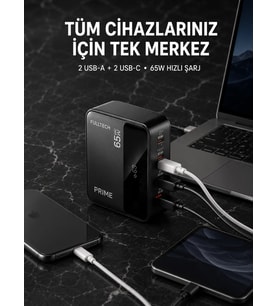 4 Portlu GaN Masaüstü Hızlı Şarj İstasyonu