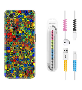 General Mobile GM 21 Pro GM 22 Pro Plus Kılıf Kablo Koruma Spiral Silikon Nazar Boncukları 1746