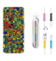 General Mobile GM 21 Pro GM 22 Pro Plus Kılıf Kablo Koruma Spiral Silikon Nazar Boncukları 1746