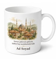 Memleket Hatıram İsimli Baskılı Kupa Bardak Kişiye Özel Hediye