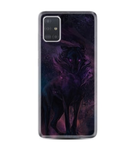 Samsung a71 A72 A73 A7 A9 2018 C7 C9 Kılıf Desenli Silikon Black Purple Wolf 1791