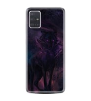 Samsung a71 A72 A73 A7 A9 2018 C7 C9 Kılıf Desenli Silikon Black Purple Wolf 1791
