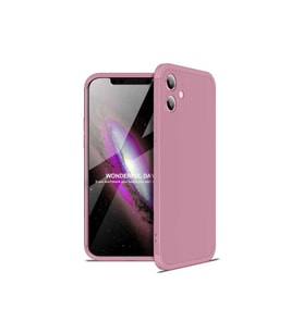 Apple iPhone 12 Mini Uyumlu Kılıf Zore Ays Kapak (Rose Gold Altın)