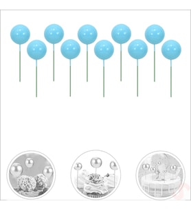 Çubuklu SüSLeme Topu, 2cm x 10 adet - Mavi (STD)