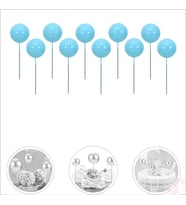 Çubuklu SüSLeme Topu, 2cm x 10 adet - Mavi (STD)