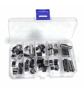 85 Parça 10 Tip Entegre Devre Seti LM324 LM358 LM386 LM393 UA741 NE5532 NE555 PC817 ULN2003 ULN2803