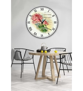 Bilge Retro Tasarımlı Duvar Saati 35 X 35 Cm (Baskılı)
