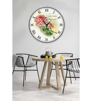 Bilge Retro Tasarımlı Duvar Saati 35 X 35 Cm (Baskılı)